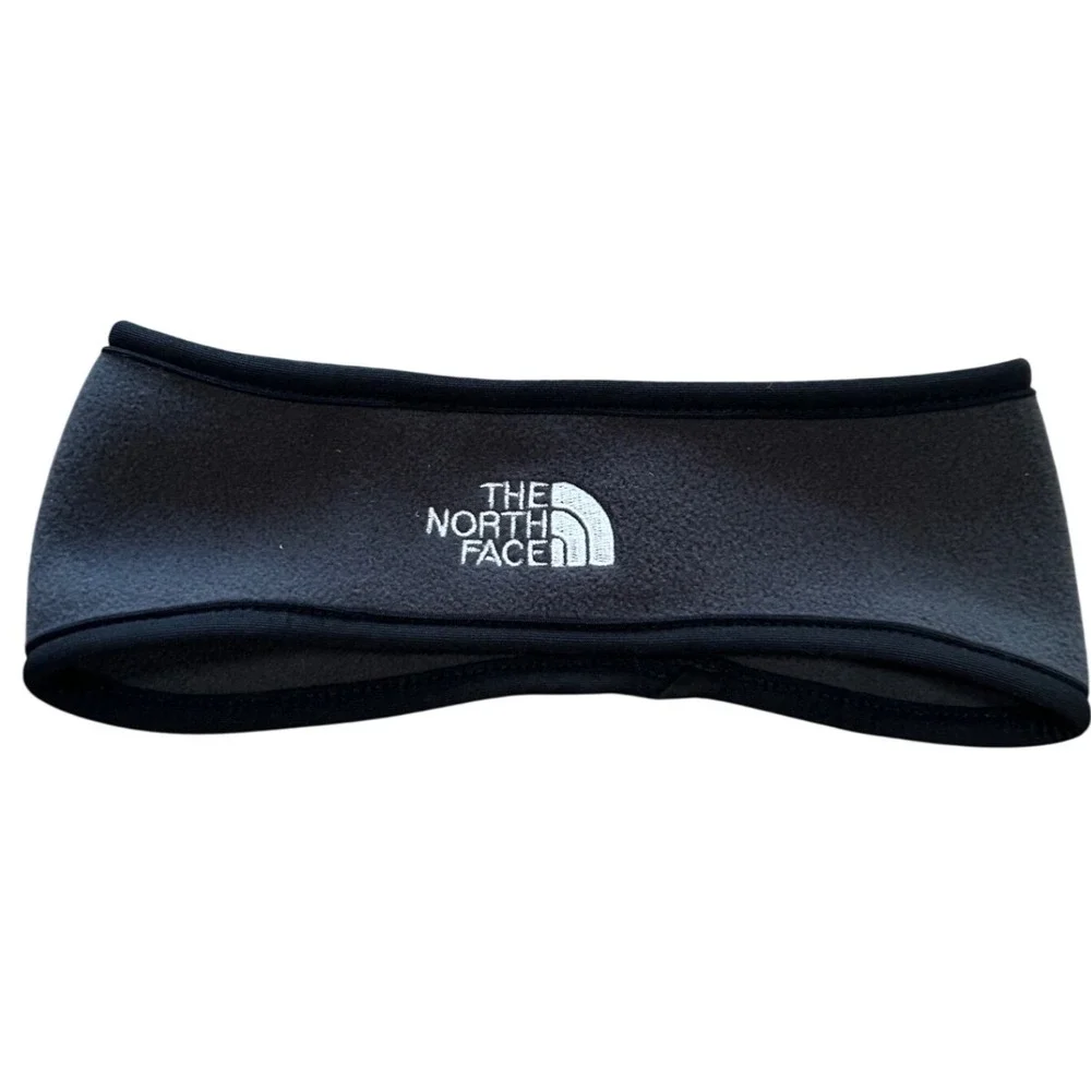 The North Face Polartec Fleece Headband Ear Warmer Gray Hiking Outdoors One Size